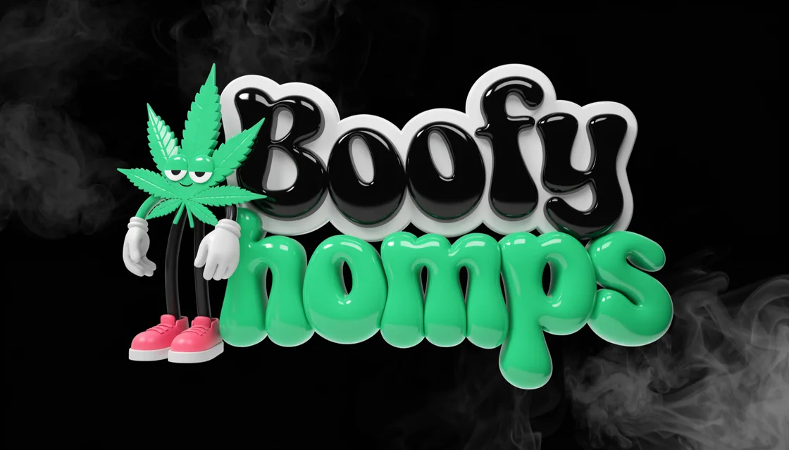 Boofy Whomps — 3D rendered logo